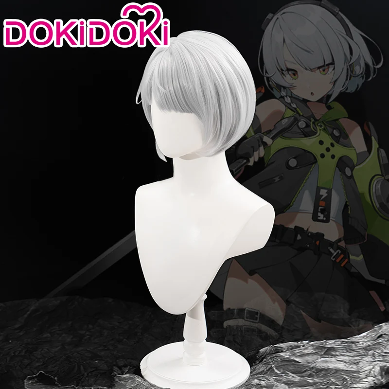 【Ready For Ship】DokiDoki Game Zenless Zone Zero Cosplay Anby Demara  Cosplay Wig Short Silver - Image 7