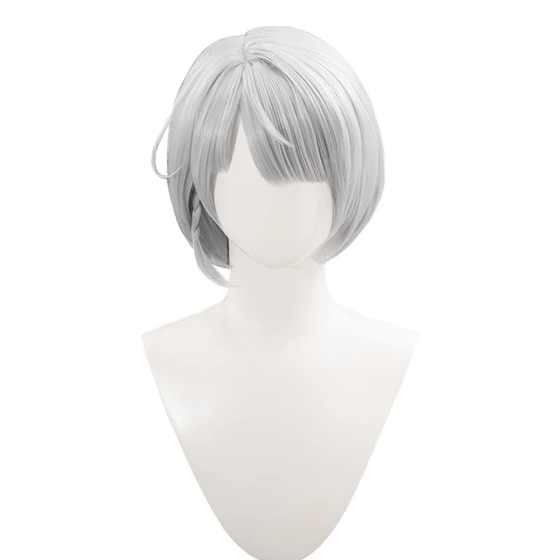 【Ready For Ship】DokiDoki Game Zenless Zone Zero Cosplay Anby Demara  Cosplay Wig Short Silver - Image 9
