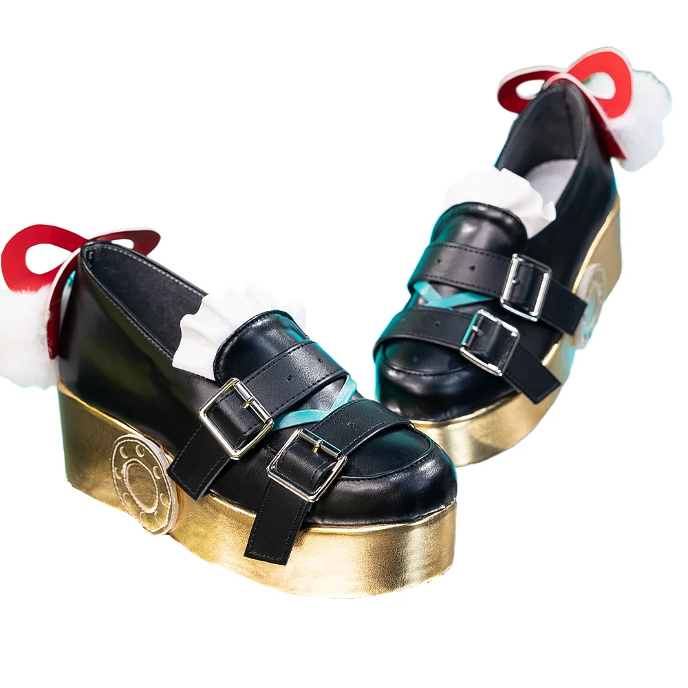 【Partially Ready For Ship】DokiDoki Game Zenless Zone Zero Cosplay Dialyn Shoes Black Gold ZZZ - Image 5