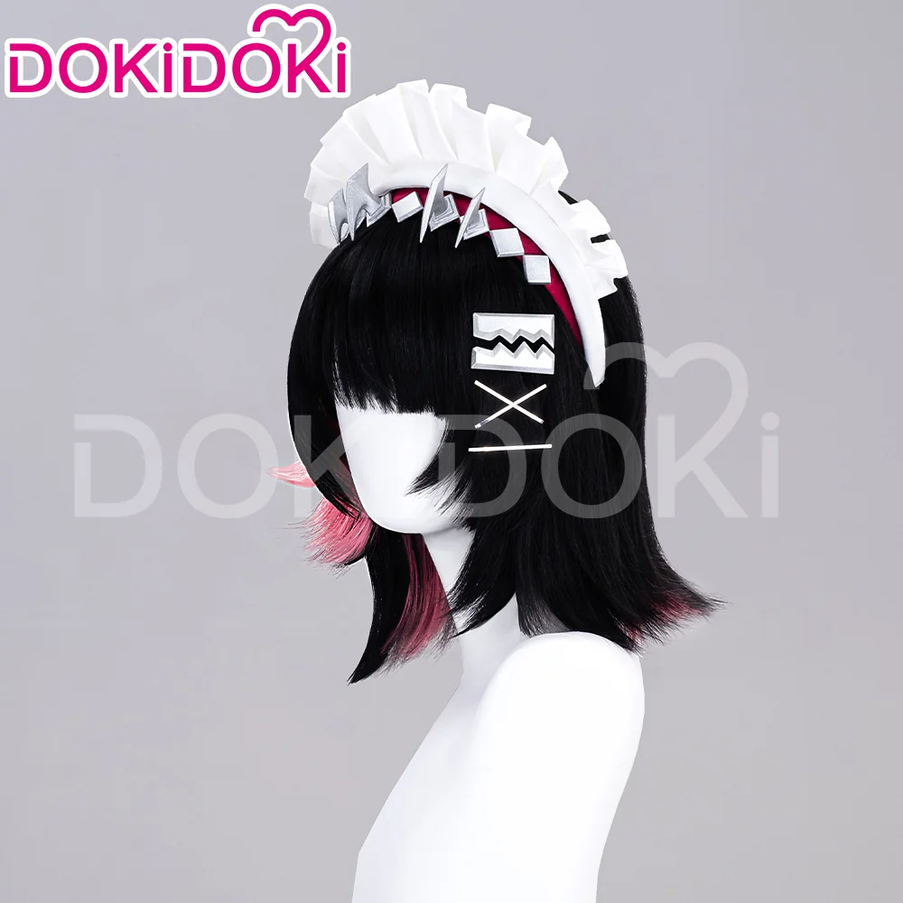 【Partially Ready For Ship】DokiDoki Game Zenless Zone Zero Cosplay Ellen Joe Wig / Hair Clip / Earring / Hairband Short Black Red Highlight Hair - Image 12