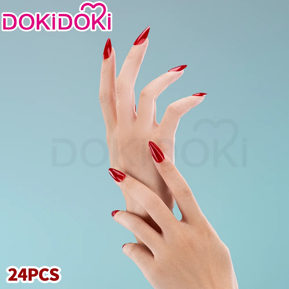 【Ready For Ship】DokiDoki Game Zenless Zone Zero Cosplay Jane Doe Wig / Nails /Weft Long Black Red Hair ZZZ - Image 10