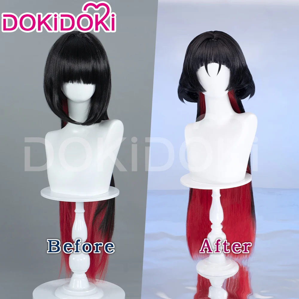 【Ready For Ship】DokiDoki Game Zenless Zone Zero Cosplay Jane Doe Wig / Nails /Weft Long Black Red Hair ZZZ - Image 2
