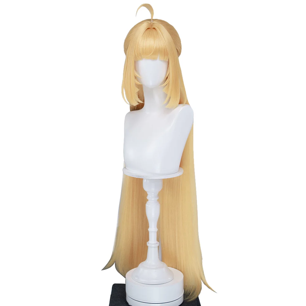 DokiDoki Game Zenless Zone Zero Cosplay Norma Hollowell Wig Long Curly Yellow Hair Pre Braided Ahoge Norma ZZZ - Image 6