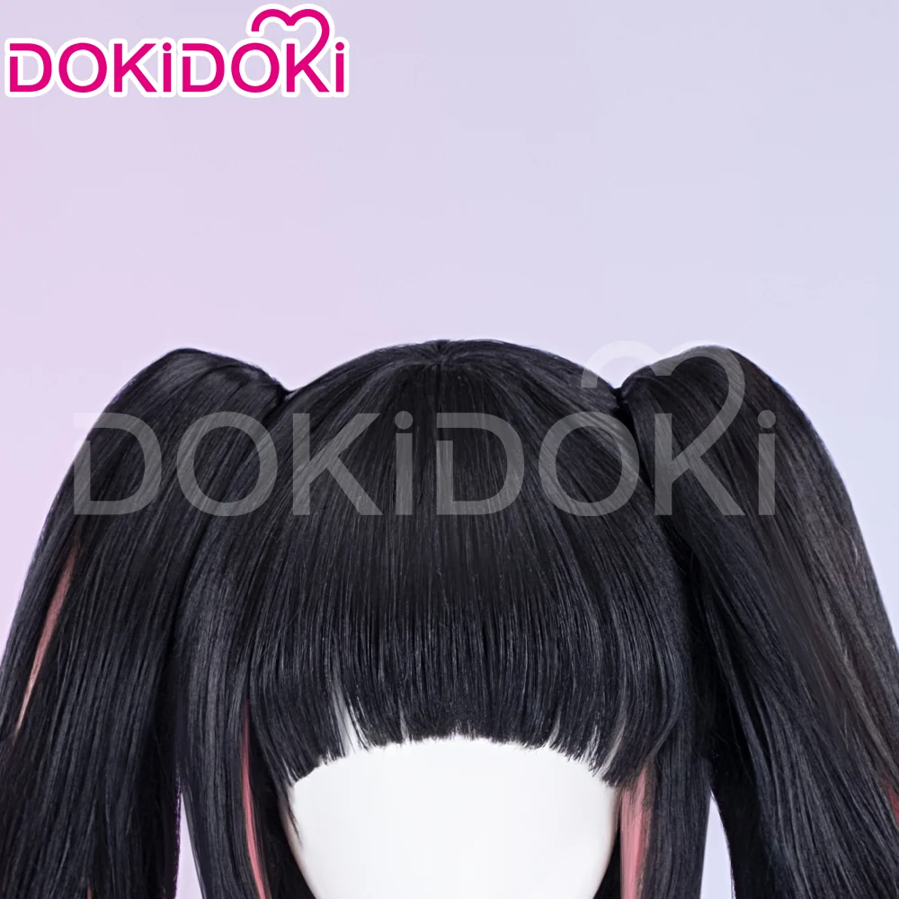 【Ready For Ship】DokiDoki Game Zenless Zone Zero Cosplay Nangong Yu Wig Angels of Delusion Short Straight Black Pink Double Tail Hair ZZZ Nan Gong Yu - Image 4