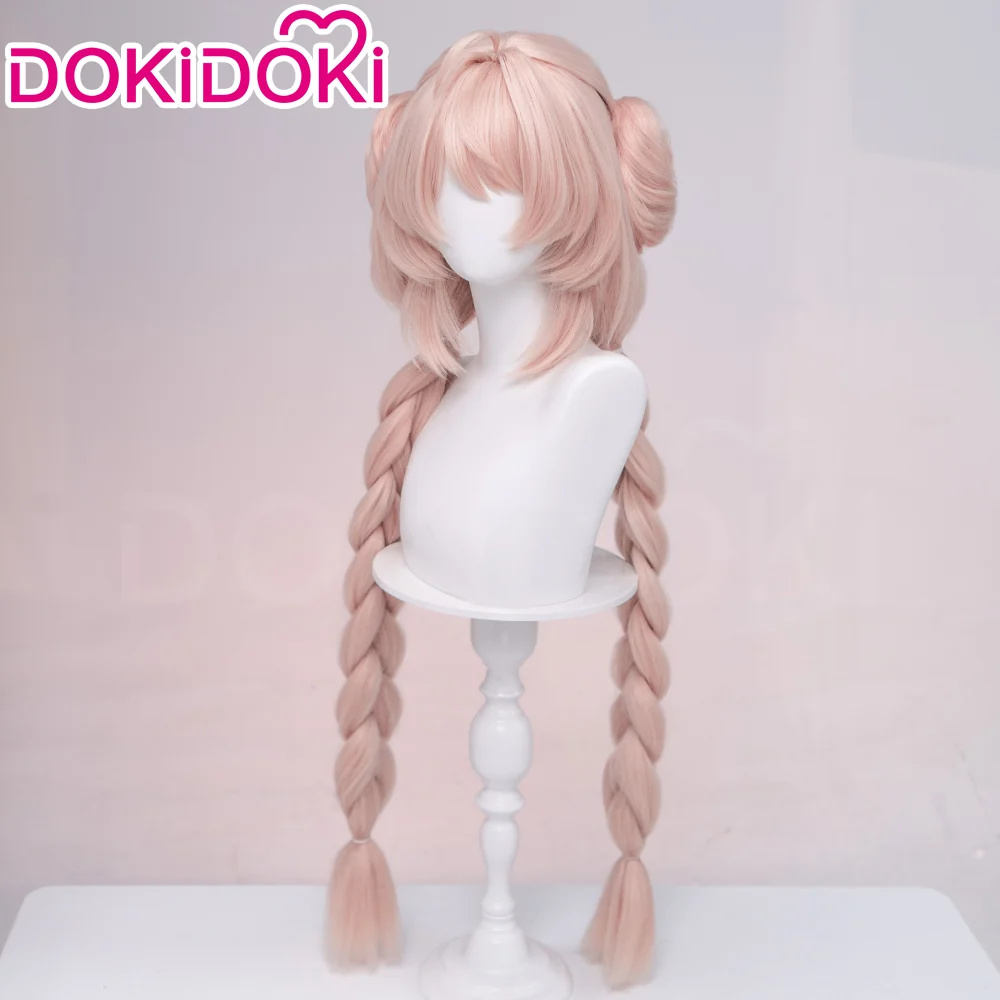 【Ready For Ship】DokiDoki Game Zenless Zone Zero Cosplay Zhao Wig Long Straight Pink Hair Double Braids Rabbit ZZZ - Image 2