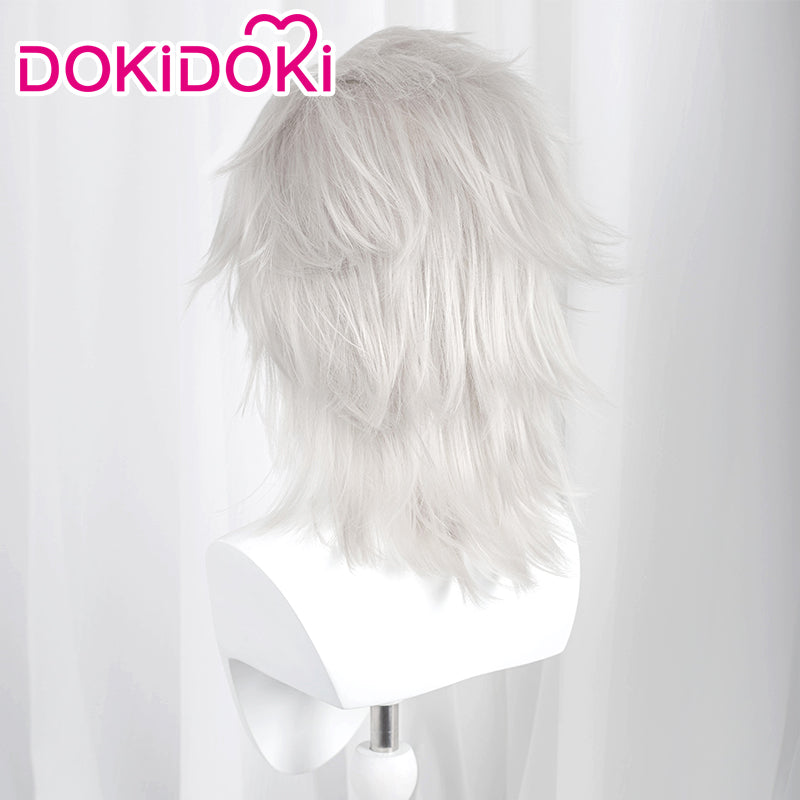 【Ready For Ship】DokiDoki Game Cosplay Wig Men Short Silver Hair Brother - Image 4
