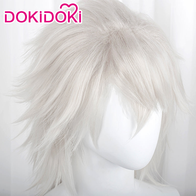 【Ready For Ship】DokiDoki Game Cosplay Wig Men Short Silver Hair Brother - Image 5