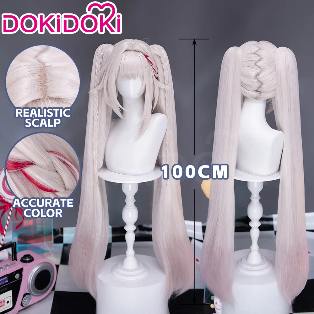 【Partially Ready For Ship】DokiDoki Honkai: Star Rail Cosplay Sparxie / @SparxiConOfficial Wig / Hat Long Straight Silver Hair Twin Tails Sparkle SP Planarcadia - Image 10