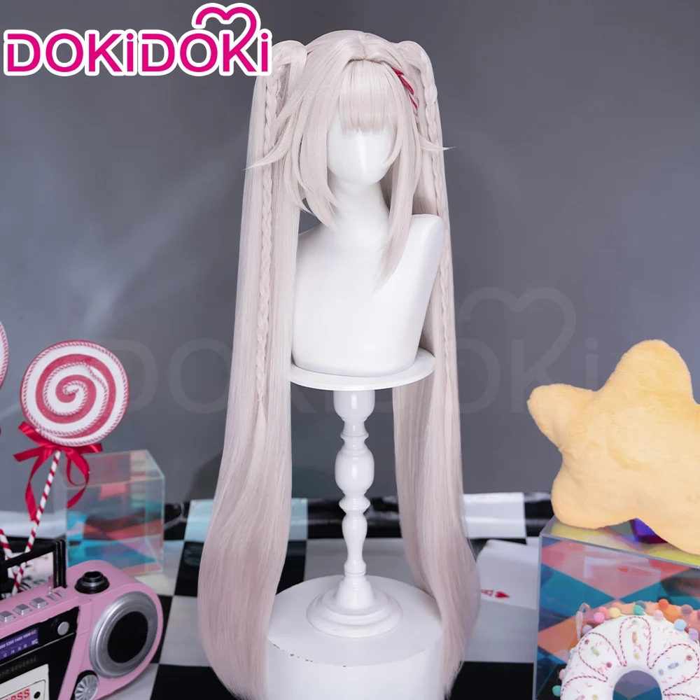 【Partially Ready For Ship】DokiDoki Honkai: Star Rail Cosplay Sparxie / @SparxiConOfficial Wig / Hat Long Straight Silver Hair Twin Tails Sparkle SP Planarcadia - Image 6