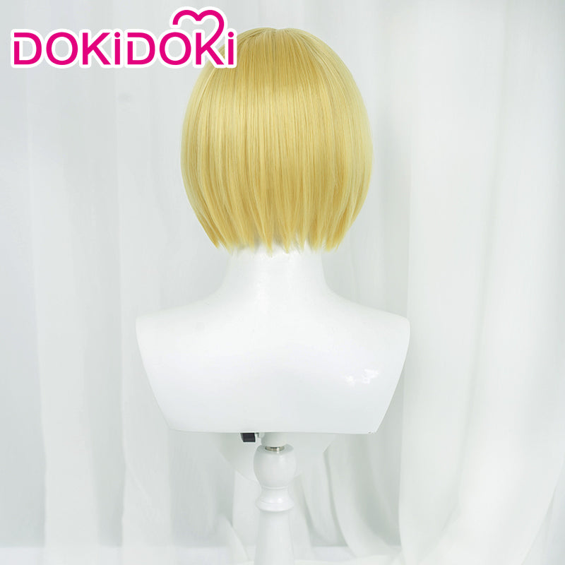 【Ready For Ship】DokiDoki Manga Anime Cosplay Wig / Earring Accessory Short Yellow - Image 4