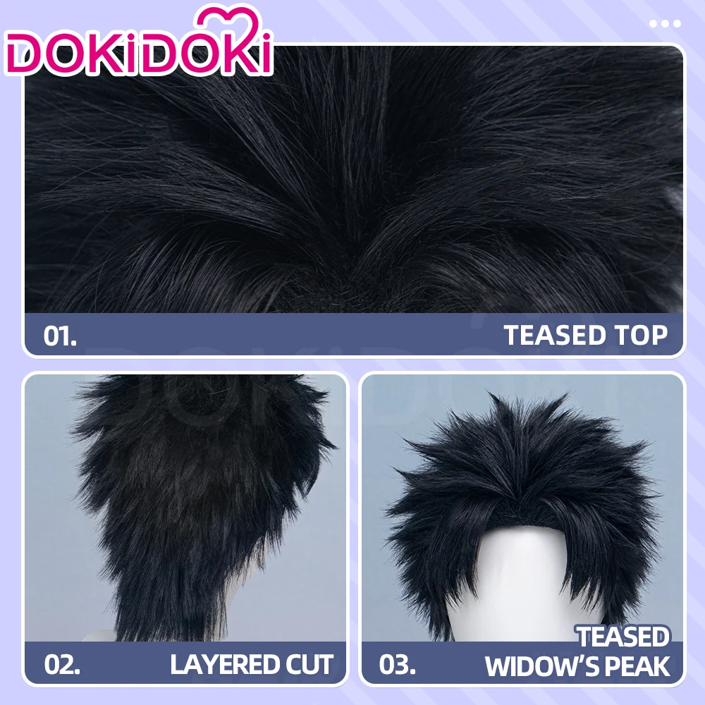 DokiDoki Manga Anime KAGURABACHI Cosplay Chihiro Rokuhira Wig Short Straight Black Hair - Image 4