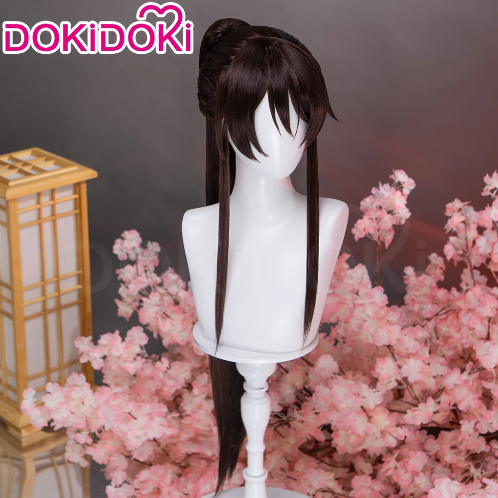 【Ready For Ship】DokiDoki Anime Manga Hell's Paradise: Jigokuraku Cosplay Yamada Asaemon Sagiri Wig Long Straight Dark Brown Hair High Ponytail - Image 3