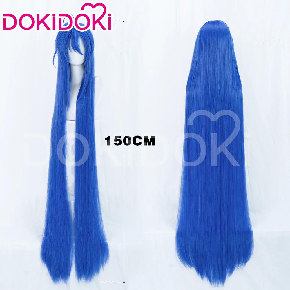 DokiDoki Manga Lucky☆Star Cosplay Izumi Konata Wig Long Straight Blue Hair - Image 2