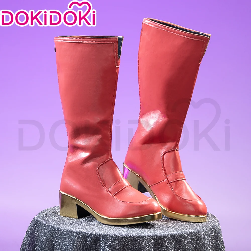 DokiDoki Anime Cosplay Shoes Pink Mid-Calf Boots