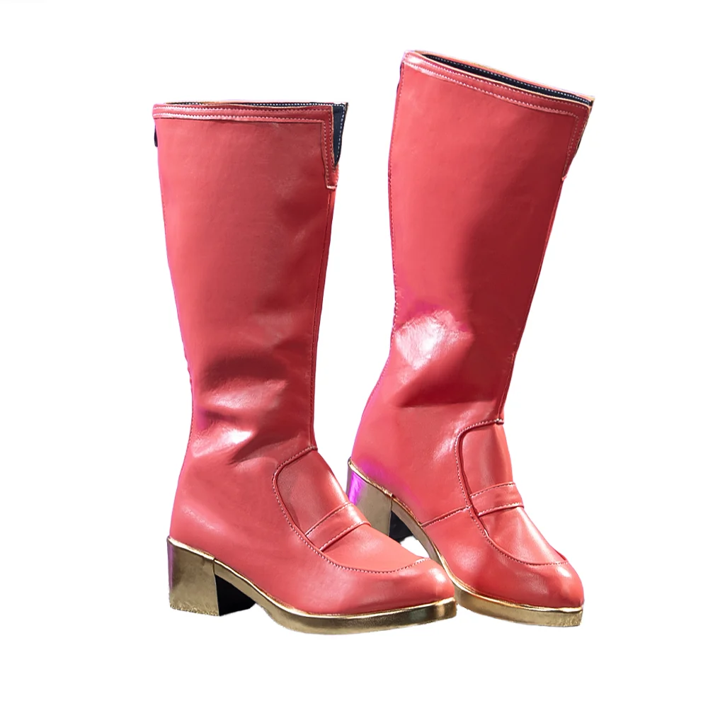 DokiDoki Anime Cosplay Shoes Pink Mid-Calf Boots - Image 5