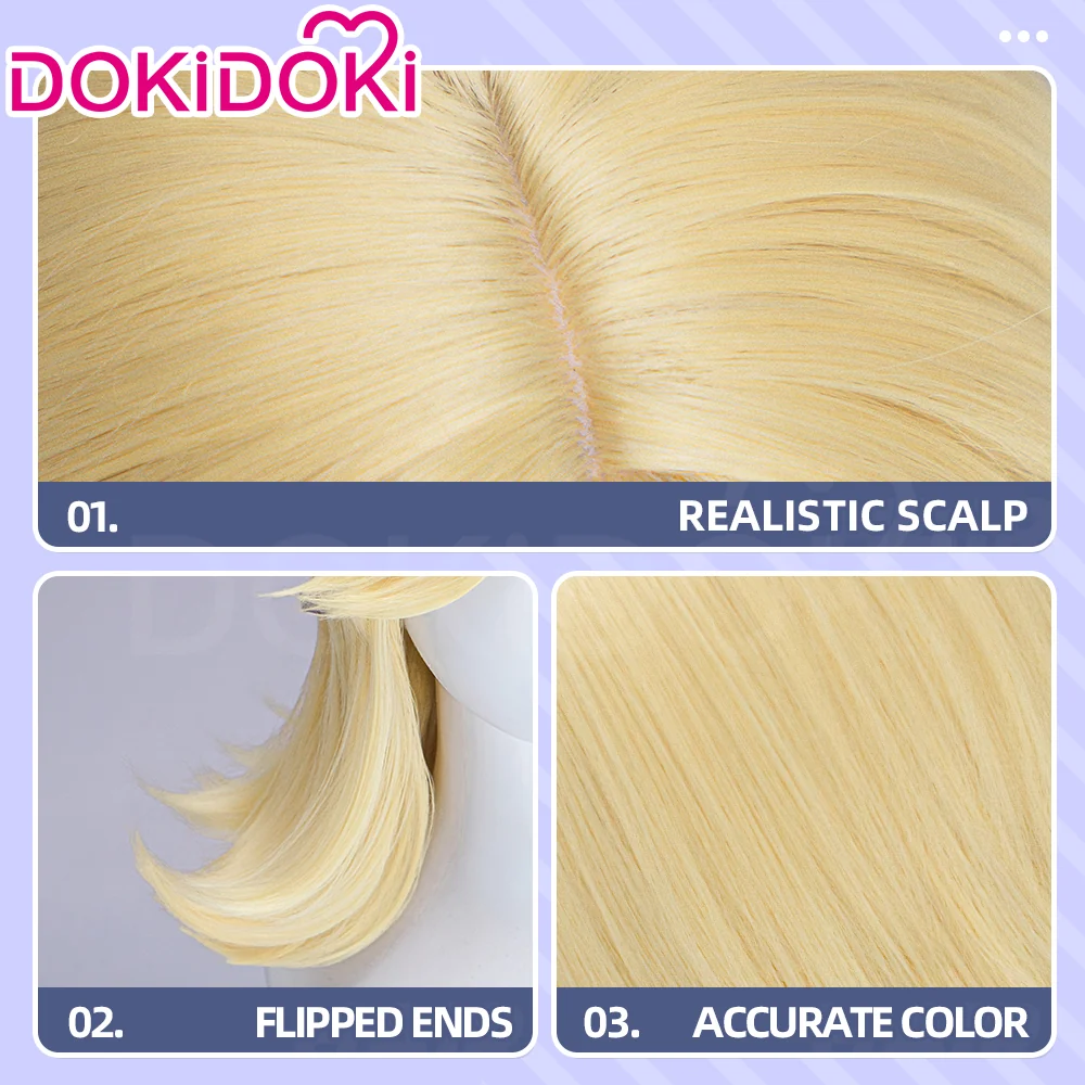 【Ready For Ship】DokiDoki Mange Anime Cosplay Wig Blonde Long Curly Hair - Image 6