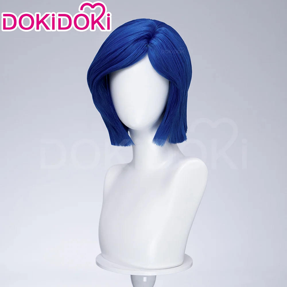 DokiDoki Movie Anime Cosplay Women Wig Short Straight Blue Hair - Image 2