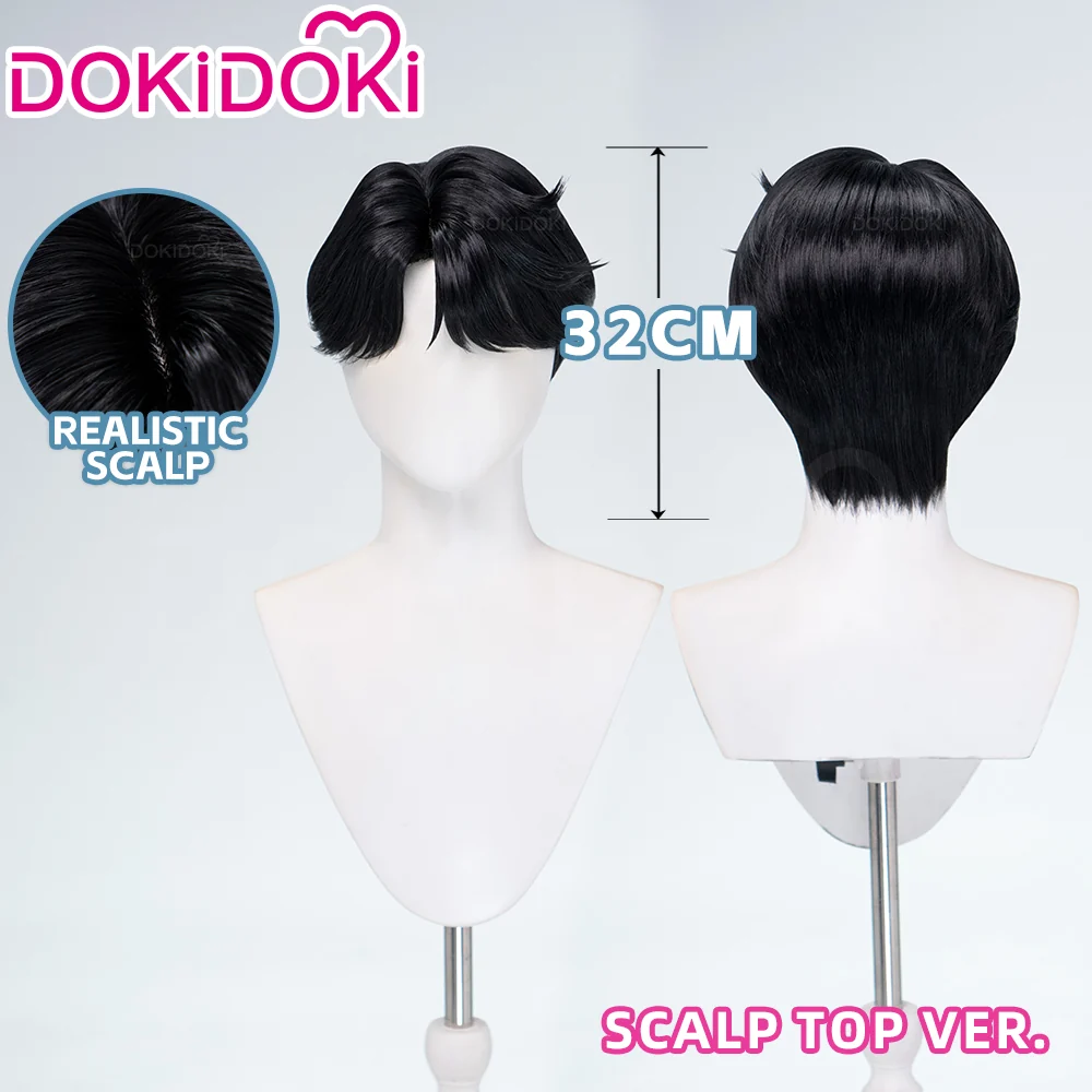 【Ready For Ship】【Last Batch】DokiDoki Movie Anime Cosplay Men Wig / Tattoo / Ear Clips / Earrings / Glasses Short Black Hair - Image 10