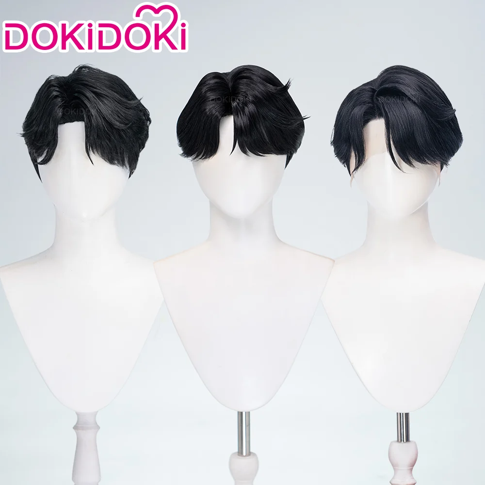 【Ready For Ship】【Last Batch】DokiDoki Movie Anime Cosplay Men Wig / Tattoo / Ear Clips / Earrings / Glasses Short Black Hair - Image 3