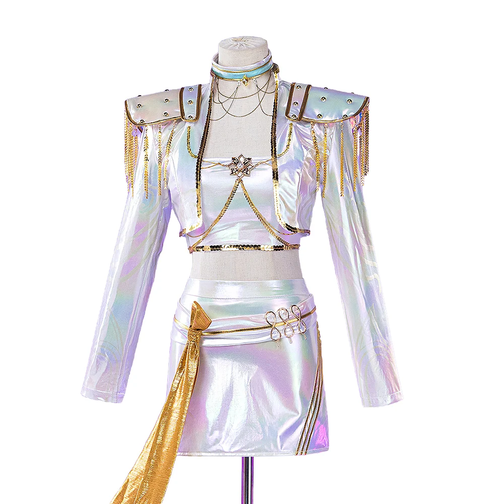 【Ready For Ship】【Size XS-3XL】【Last Batch】DokiDoki-R Movie Anime KPOP KILLER Cosplay Costume WHITE SERIES - Image 12
