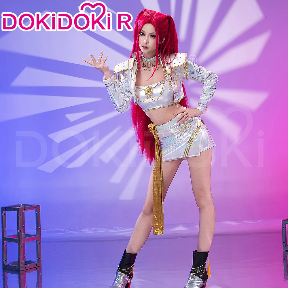 【Ready For Ship】【Size XS-3XL】【Last Batch】DokiDoki-R Movie Anime KPOP KILLER Cosplay Costume WHITE SERIES - Image 4