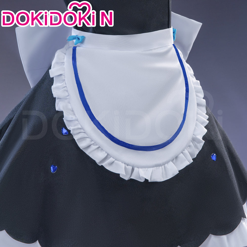 【Size S-2XL】DokiDoki-N Game Nekopara Cosplay Vanilla / Chocola Costume Blue / Pink Cute Maid Outfit - Image 4