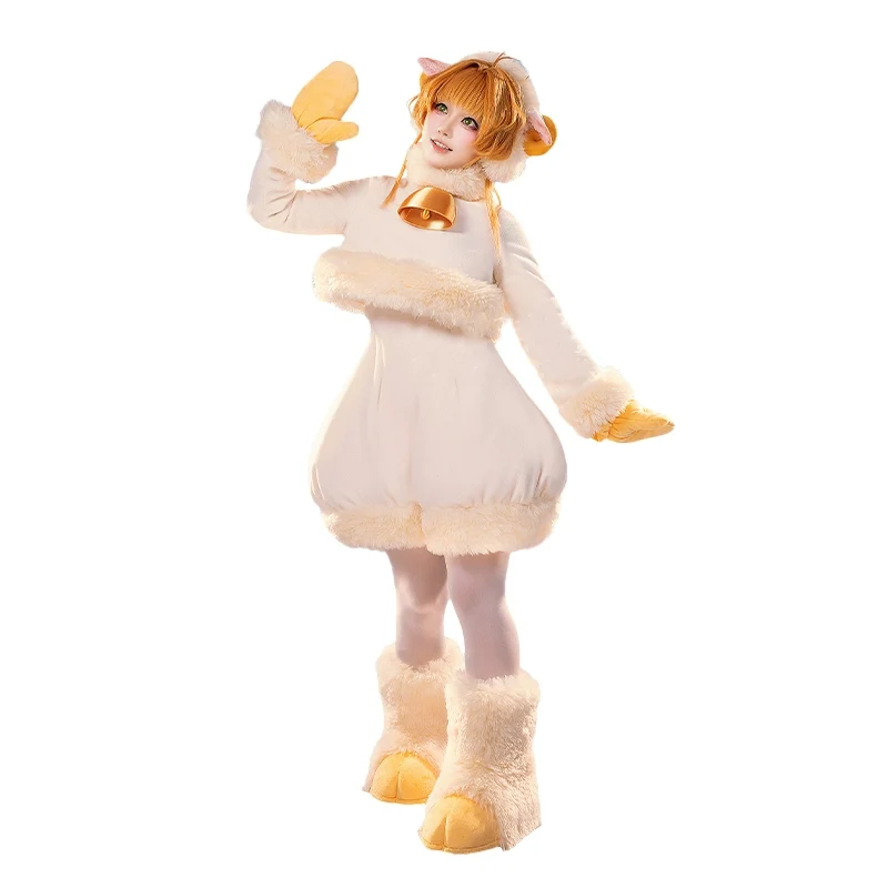 【Size XS-2XL】DokiDoki-R Anime Card Captor Sakura Cosplay  Sakura Costume Sheep Cute - Image 5