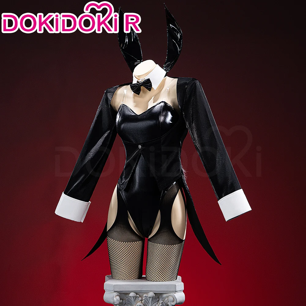 【Partial Ready For Ship】DokiDoki-R Anime Cosplay Sexy Bunny Girl Black Costume - Image 2