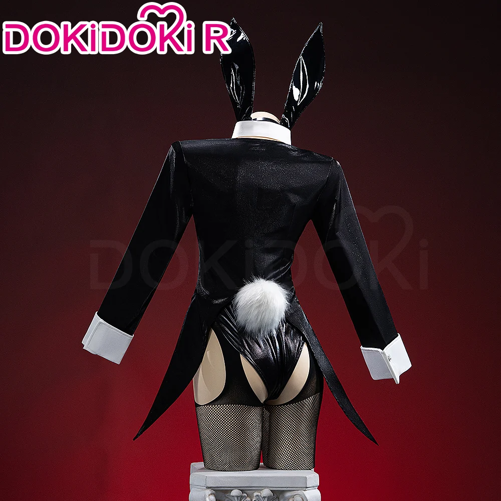 【Partial Ready For Ship】DokiDoki-R Anime Cosplay Sexy Bunny Girl Black Costume - Image 4