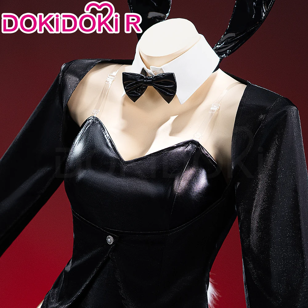 【Partial Ready For Ship】DokiDoki-R Anime Cosplay Sexy Bunny Girl Black Costume - Image 5