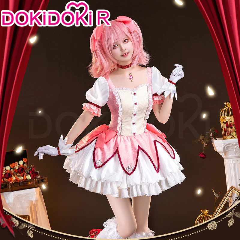 【 Ready For Ship】DokiDoki-R Anime Cosplay Costume Battle Suit Pink White