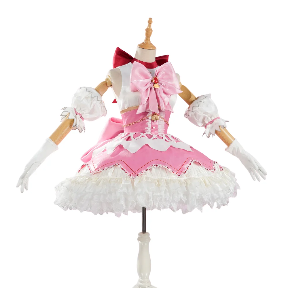 DokiDoki-R Anime Cosplay Pink And White Costume Dress Battle Suit - Image 3