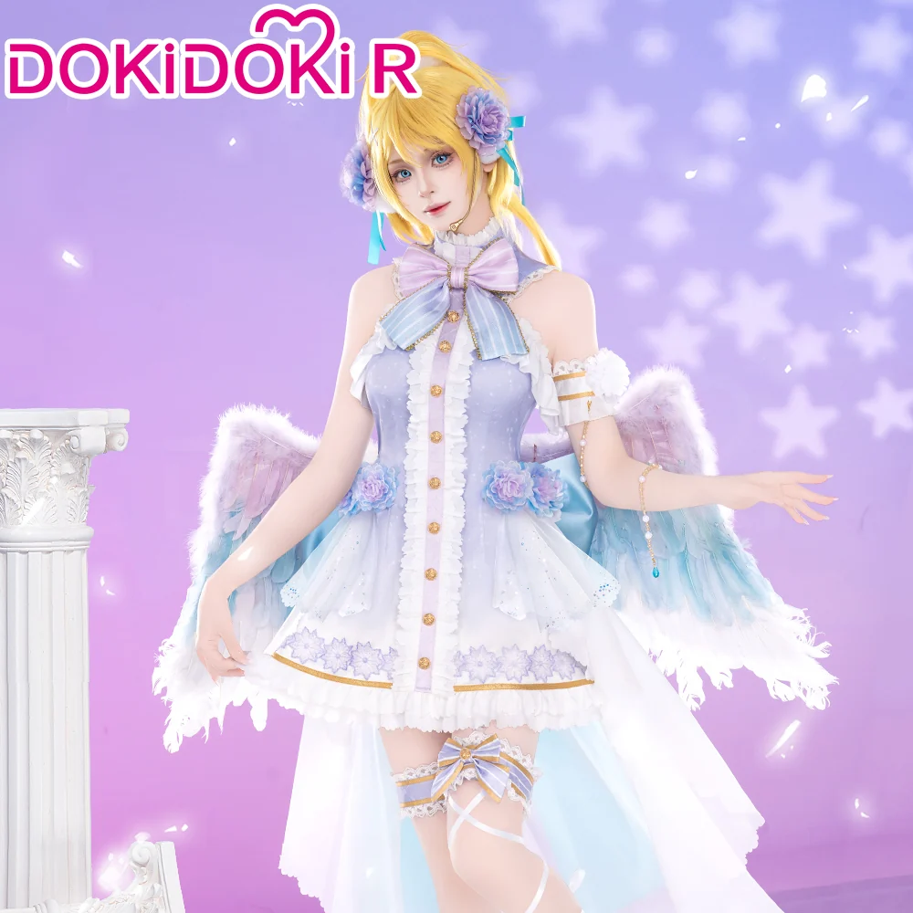 【In Stock】DokiDoki-R Anime LoveLive! School Idol Project Cosplay Ayase Eli White Valentine's Day Angel Idol Costume / Wig MUSE CYBER - Image 2