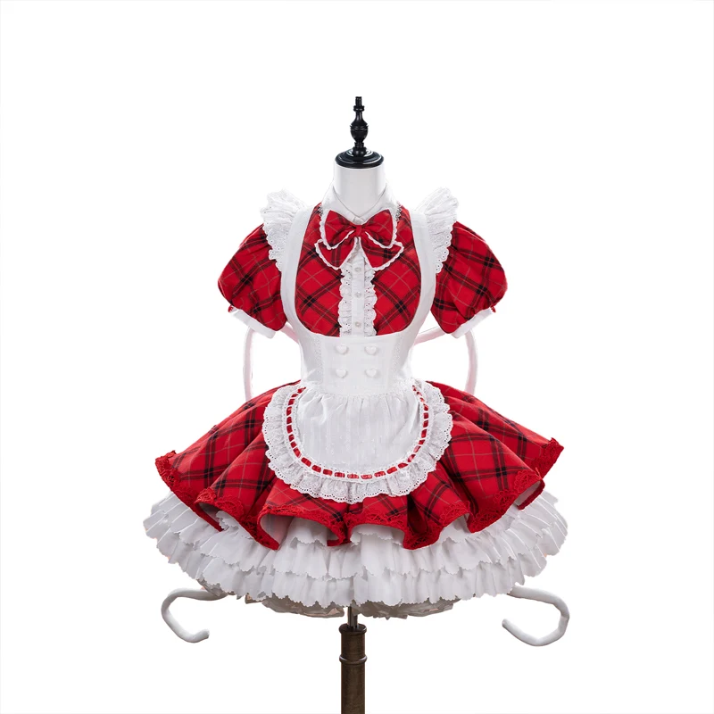 DokiDoki-R Anime Shugo Chara! Cosplay Hinamori Amu Costume Cafe Maid Outfit - Image 5