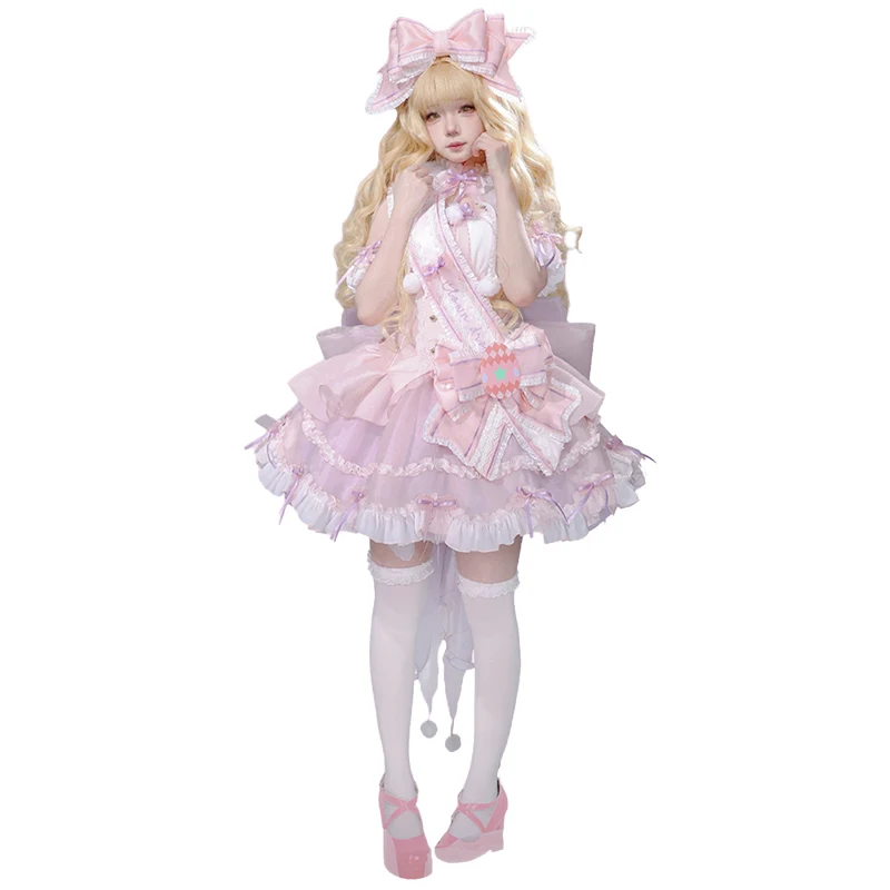 DokiDoki-R Anime Shugo Chara! Cosplay Mashiro Rima Costume Clown Drop Lolita Doujin - Image 6