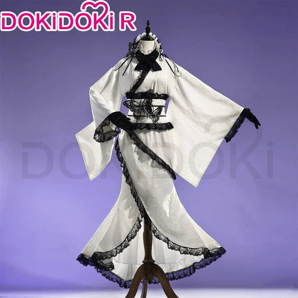 DokiDoki-R Anime Shugo Chara Cosplay Tsukiyomi Utau Costume White Lace Kimono Dress Asakusa Hanayashiki Collaboration - Image 4