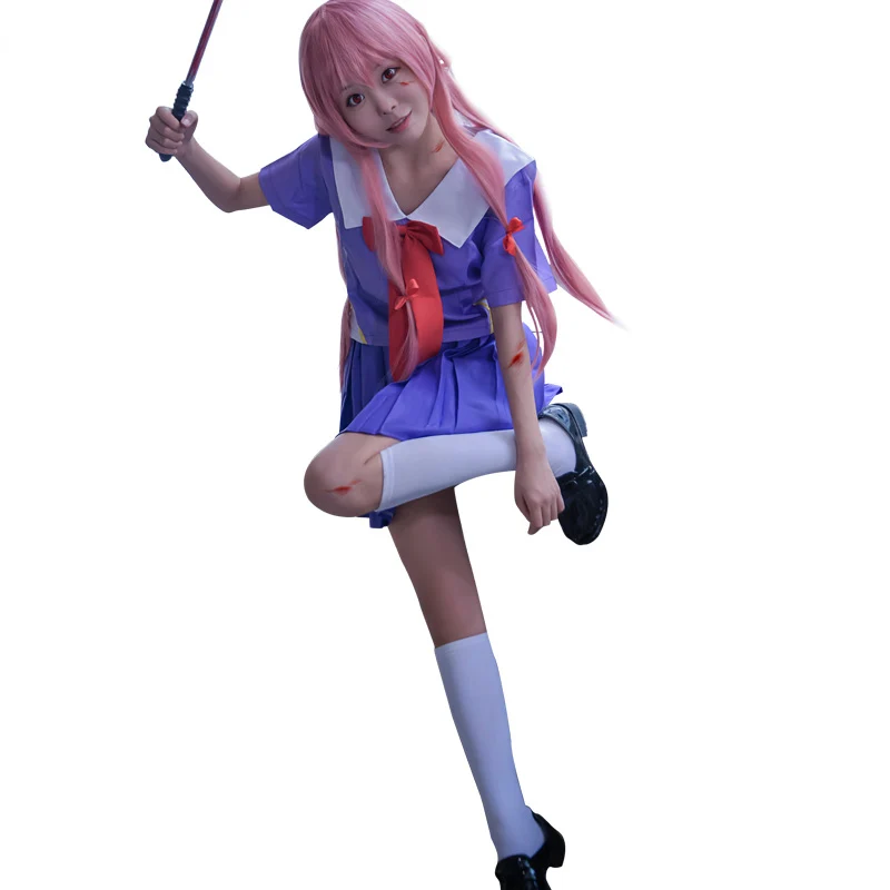 【Ready For Ship】【Size S-2XL】DokiDoki-R Anime The Future Diary Cosplay Gasai Yuno Costume Uniform Halloween - Image 5