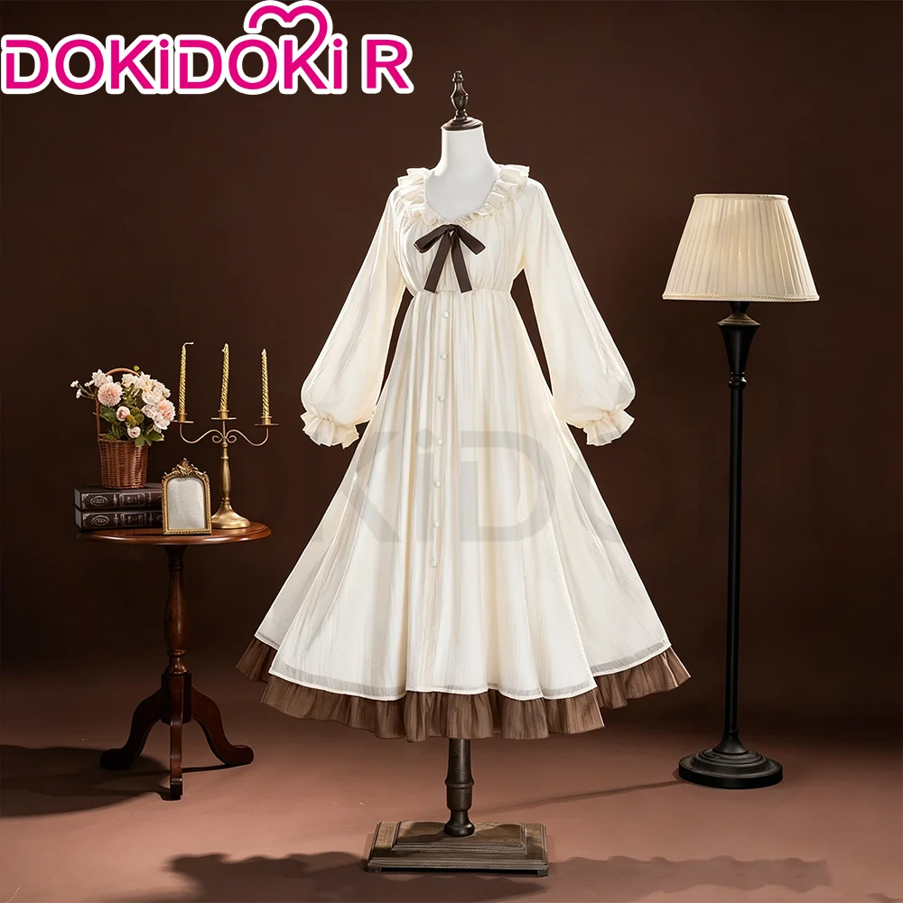 DokiDoki-R Anime Violet Evergarden Cosplay Violet Costume Beige Nightgown Sleep Dress - Image 4