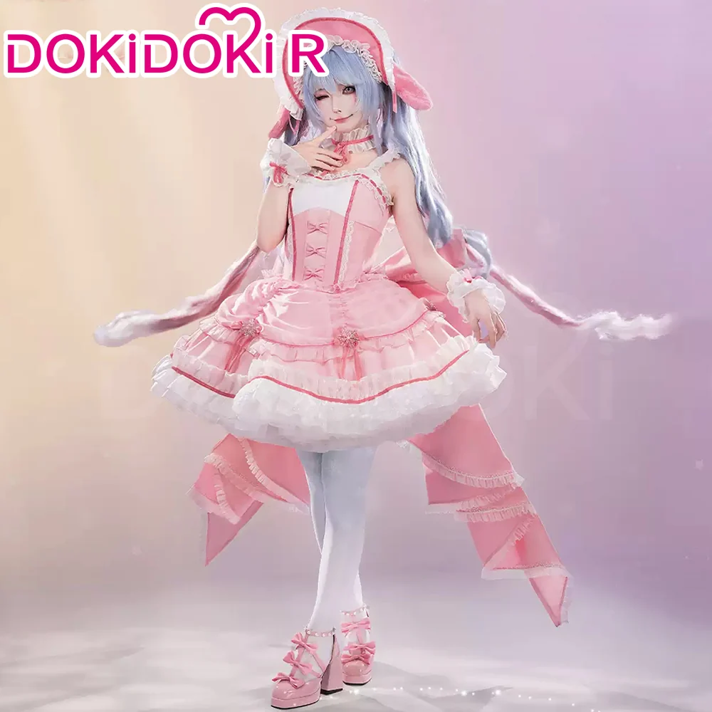 DokiDoki-R Cosplay Snow Pink Dress Lolita Female Costume