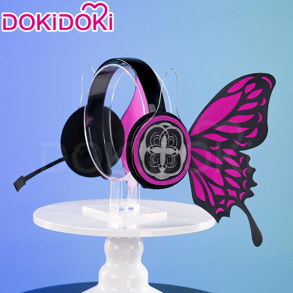 DokiDoki-R Cosplay Black Butterfly Dress Costume / Headphone / Cocktail Hat Magnet Gown - Image 15