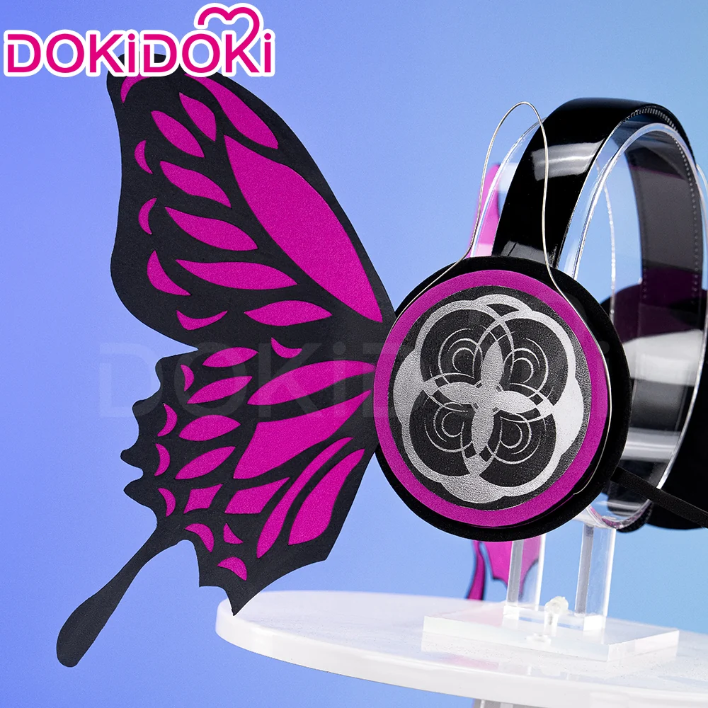 DokiDoki-R Cosplay Black Butterfly Dress Costume / Headphone / Cocktail Hat Magnet Gown - Image 16