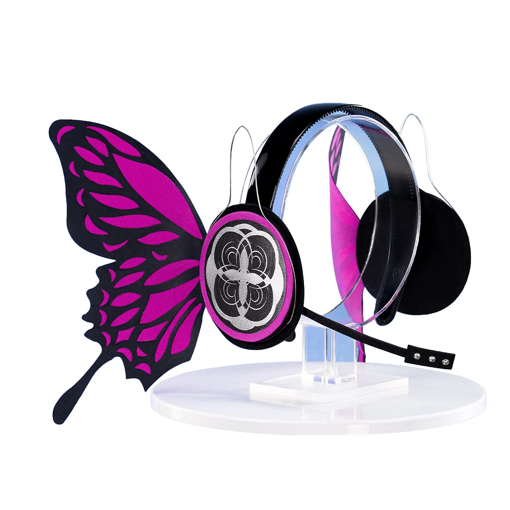 DokiDoki-R Cosplay Black Butterfly Dress Costume / Headphone / Cocktail Hat Magnet Gown - Image 17