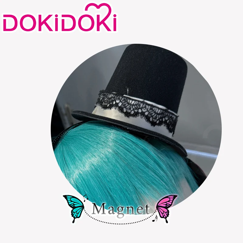 DokiDoki-R Cosplay Black Butterfly Dress Costume / Headphone / Cocktail Hat Magnet Gown - Image 18