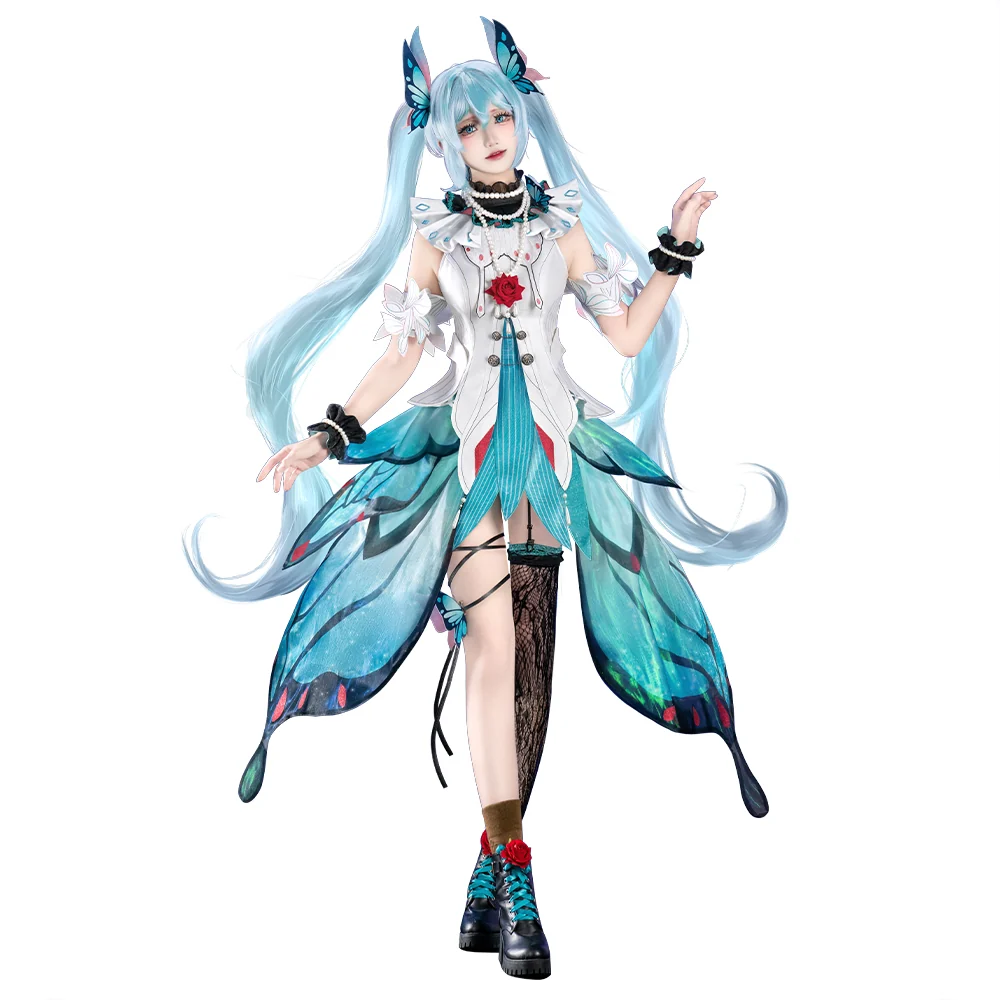 DokiDoki-R Cosplay Costume Swallowtail Butterfly Doujin Blue Morpho Butterfly - Image 5