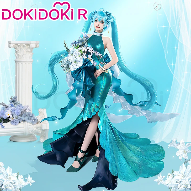 【In Stock】DokiDoki-R Cosplay Midsummer Fairy Girl Costume Green Gown Dress