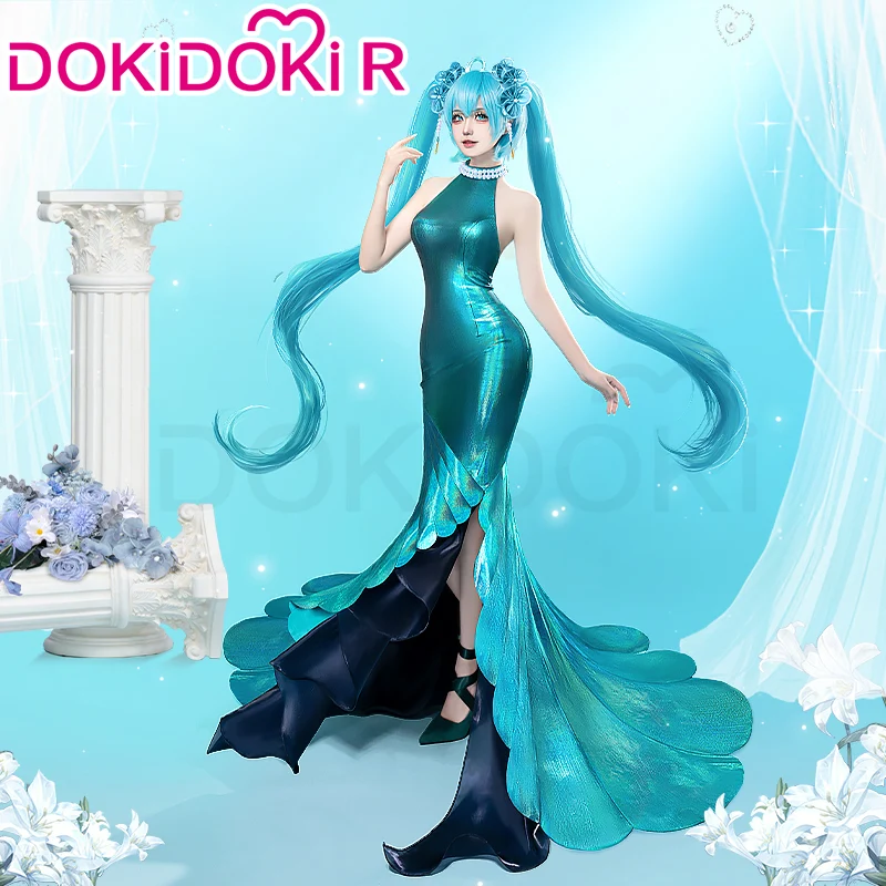 【In Stock】DokiDoki-R Cosplay Midsummer Fairy Girl Costume Green Gown Dress - Image 2