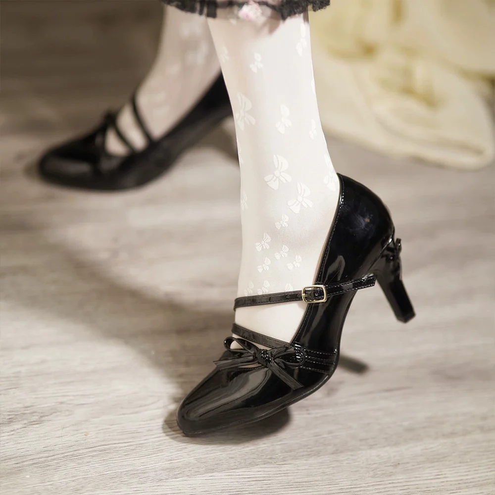 【In Stock】Dokidoki Cosplay Shoes lolita  Blue / Green / Pink / White / Black / Red Princess Elegant Cute - Image 2