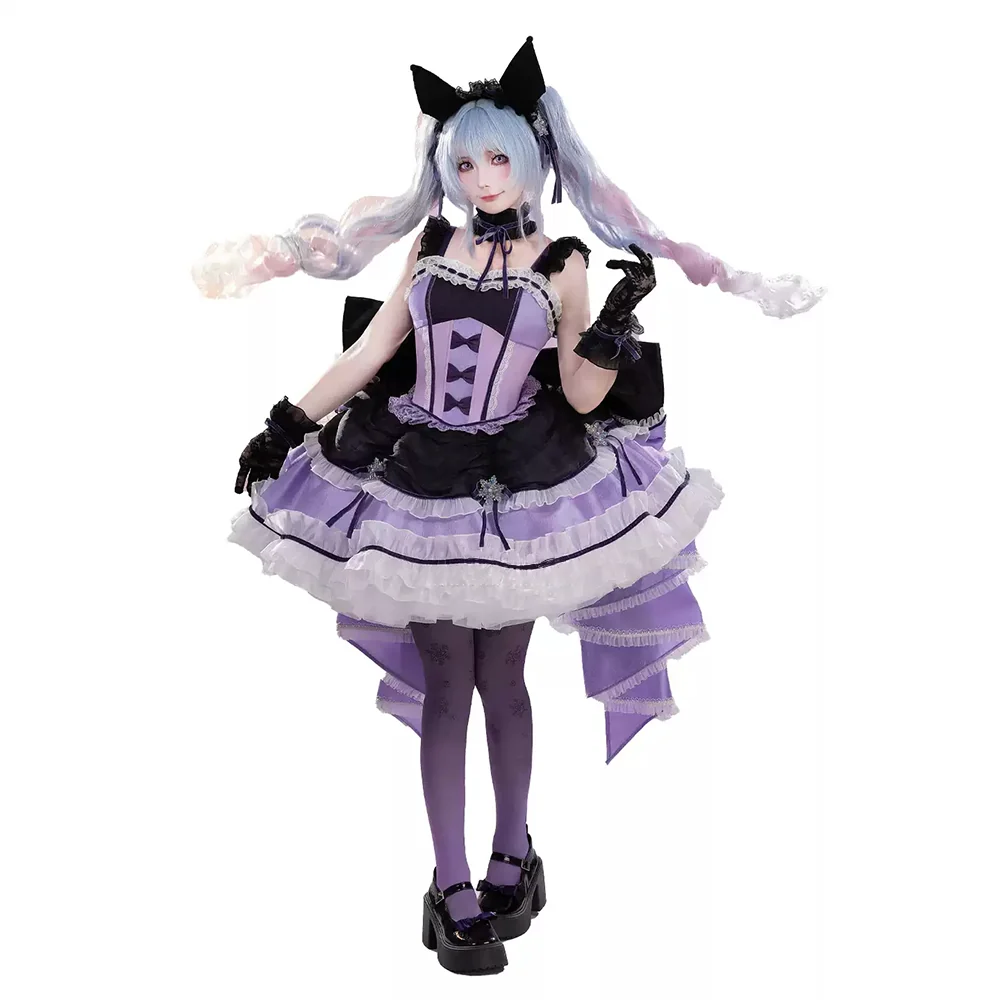 DokiDoki-R Cosplay Snow Purple Dress Lolita Female Costume - Image 5