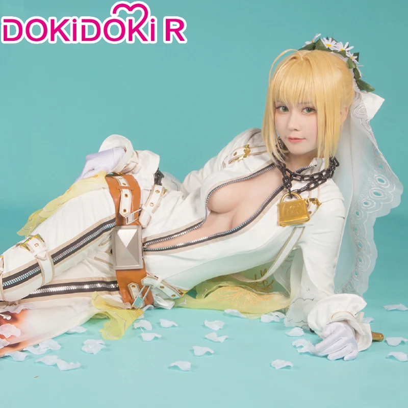 【In Stock】DokiDoki-R Game Fate / Grand Order Cosplay Nero Claudius Cosplay Costume Bride Wedding - Image 2
