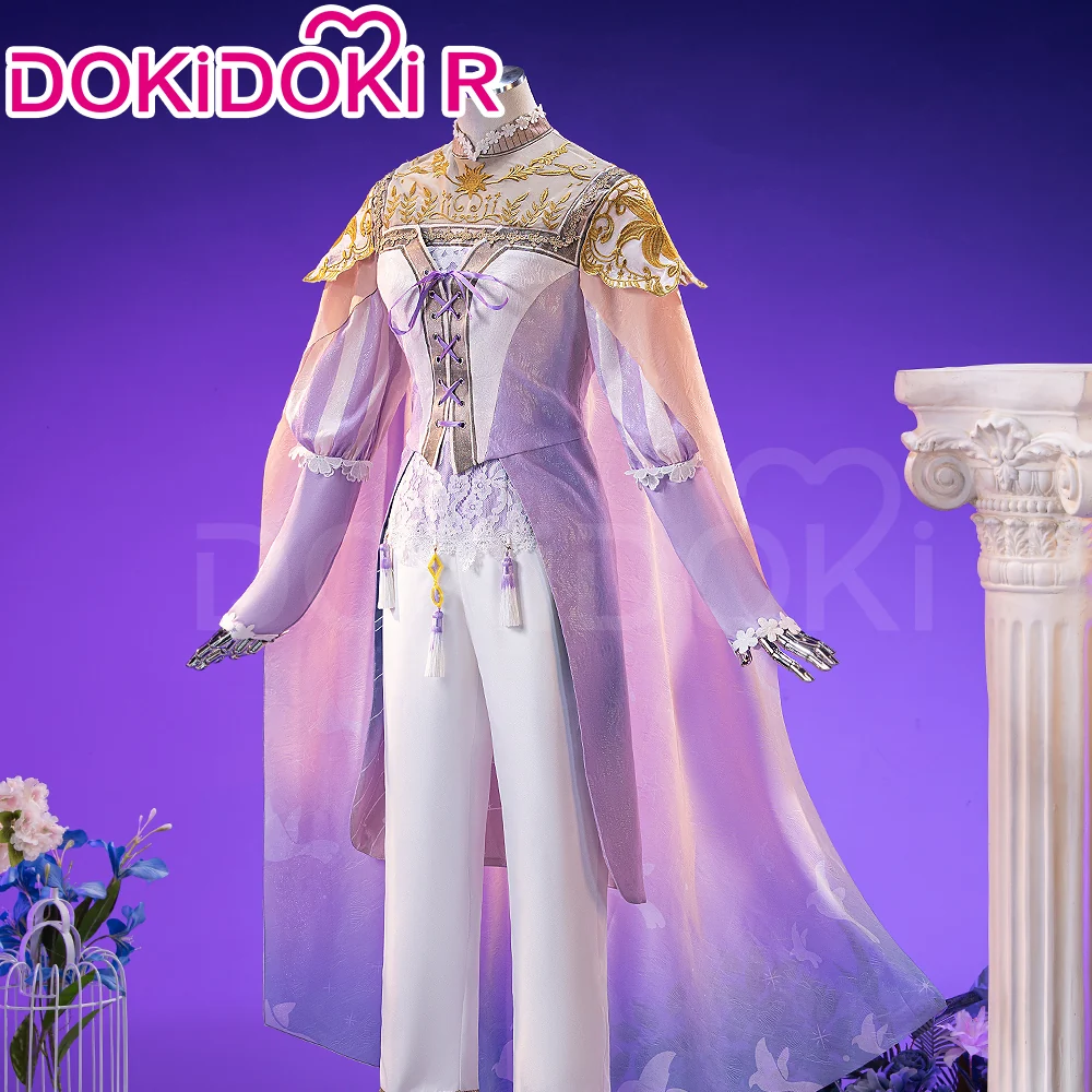 DokiDoki-R Game Anime Cosplay Costume Twilit Fit Purple Sleeve Cap